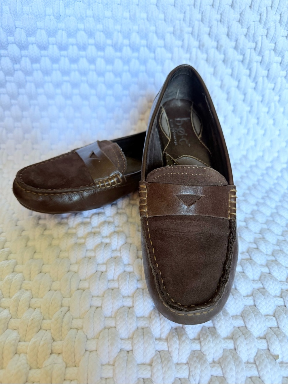 Born b.o.c. Women’s Brown Suede & Leather Driving Moccasins 7M